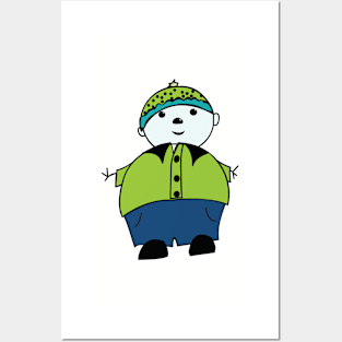 Overdressed snowman Posters and Art